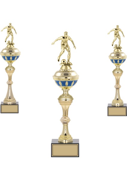 Kişiye Özel Futbol Figürlü Kupa Takımı-Ödül Kupası-Turnuva Kupası-Kupa Seti 3'lü Takım