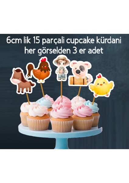 KUROMI-32PARÇA Çiftlik Hayvanları Dev Doğum Günü Süsü Banner Pasta Kürdanı Cupcake Süsü Seti fiyatları