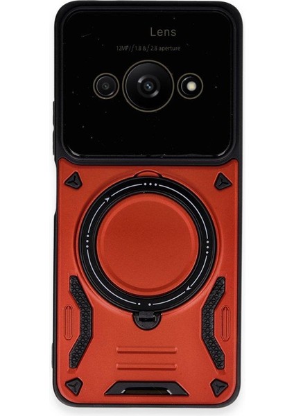 Xiaomi Poco C61 Ile Uyumlu Kılıf Joy Lens Standlı Kapak