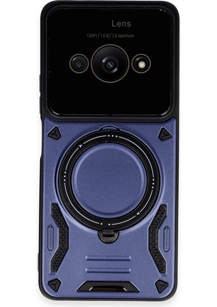Xiaomi Poco C61 Ile Uyumlu Kılıf Joy Lens Standlı Kapak