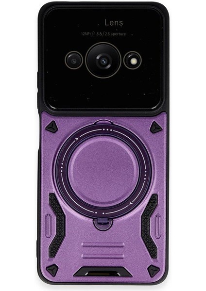 Xiaomi Poco C61 Ile Uyumlu Kılıf Joy Lens Standlı Kapak