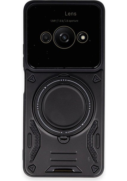 Xiaomi Poco C61 Ile Uyumlu Kılıf Joy Lens Standlı Kapak