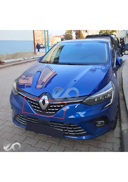 Renault Clio 5 Hb Ön Panjur Krom Izgara 2019 ve Sonrası Paslanmaz Çelik