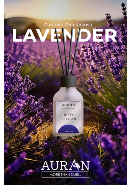 Lavanta Çubuklu Oda Kokusu Bambu Kokusu Lavender Reed Diffuser 50ml