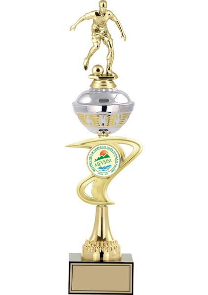 Kişiye Özel Futbol Figürlü Kupa-Okul Kupası-Ödül Kupası-Turnuva Kupası 44 cm