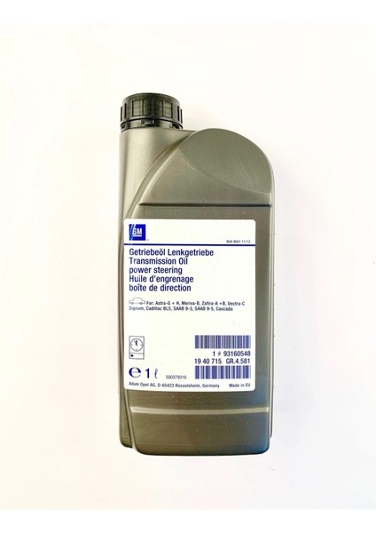 Opel Yeşil Direksiyon Yağı Orjinal 1 Litre