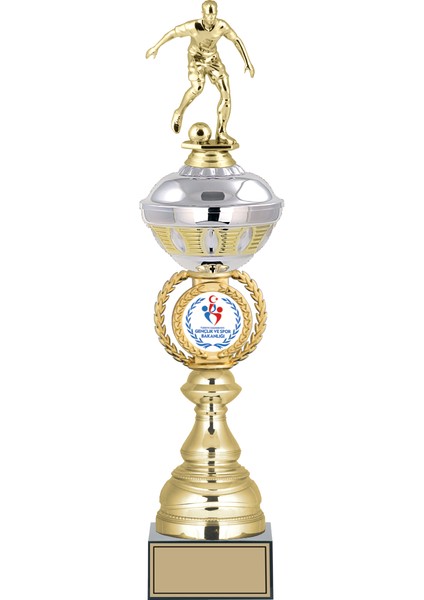 Kişiye Özel Futbol Figürlü Kupa-Okul Kupası-Ödül Kupası-Turnuva Kupası 48 cm