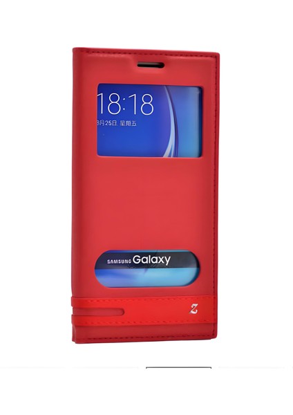 Galaxy J1 2016 Kılıf Pencereli Elite Kapaklı Kılıf