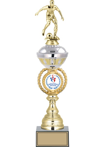 Kişiye Özel Futbol Figürlü Kupa-Okul Kupası-Ödül Kupası-Turnuva Kupası 43 cm