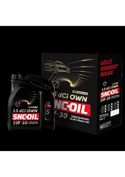 Snc-Oıl 5W-30 Motor Yağı Dpf Partiküllü 5 Litre