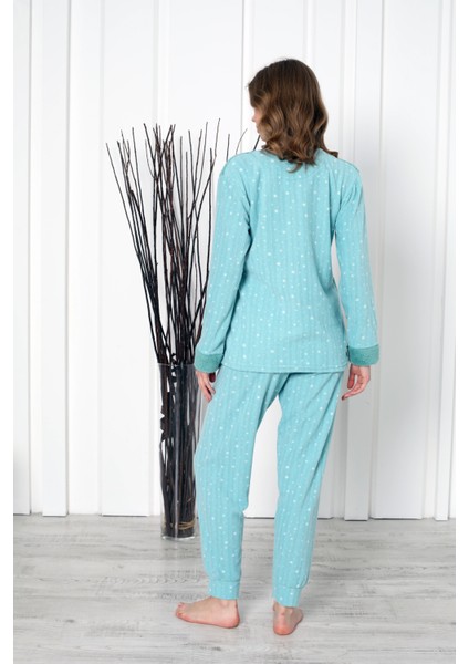 Fwn 04-3301 Peluş Welsoft Polar Kışlık Yumoş Geyikli Kadın Pijama Takımı