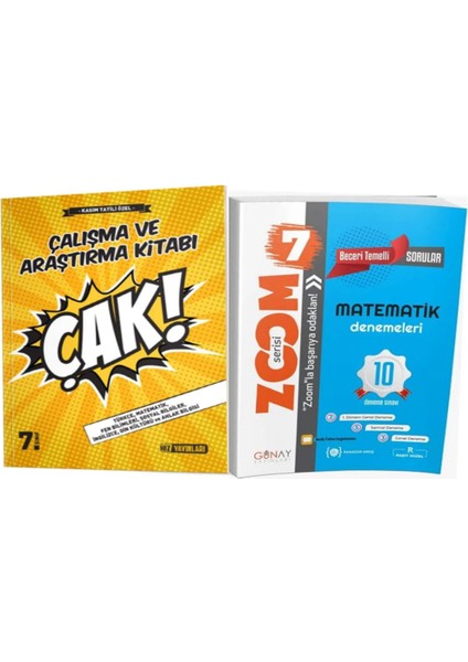 7. Sınıf Çalışma ve Araştırma Kitabı ve Zoom Serisi 10’lu Fen Bilimleri Denemeleri