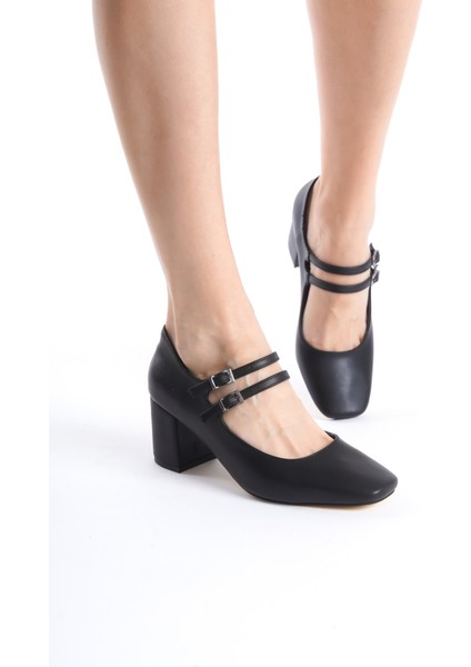 Vonje Carol Siyah Kadın Topuklu Ayakkabı modelleri