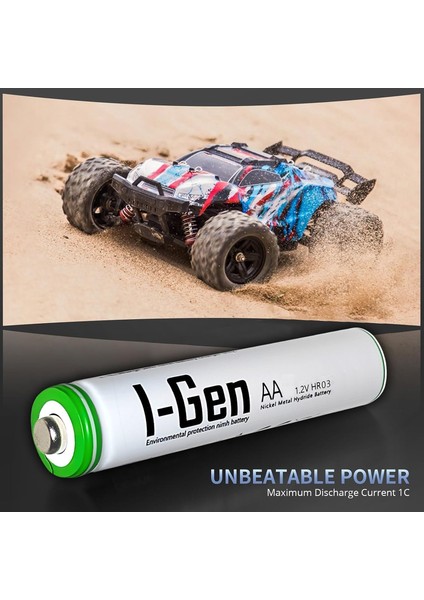 I-Gen B138 2 Adet AA 2700 mAh Şarj Edilebilir Kalem Pil 1.2V Ni-MH Şarjlı Pil