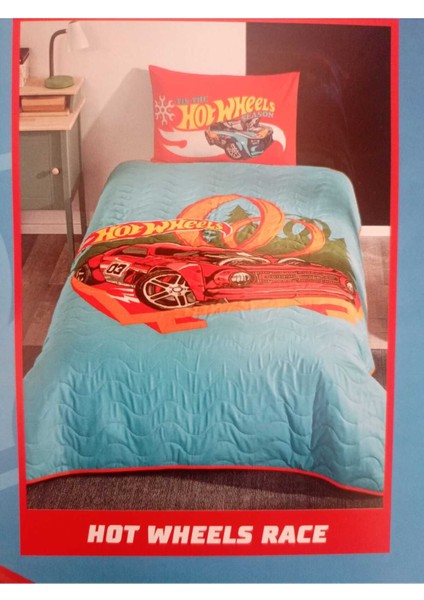 Hot Wheels Race Tek Kişilik Yatak Örtüsü