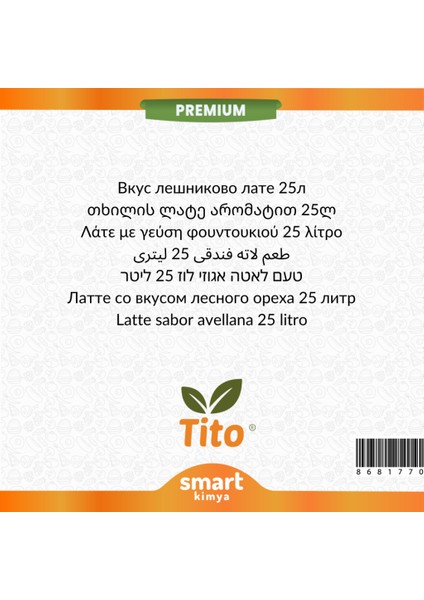 Premium Fındıklı Latte Aroması 25 lt fiyatları