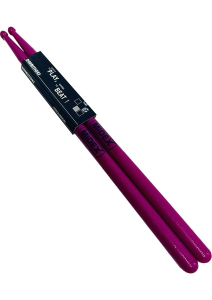 GFK-801PU 5A Bateri Baget Kırılmaz Polyemid Mor Davul Bageti 5A Drumsticks