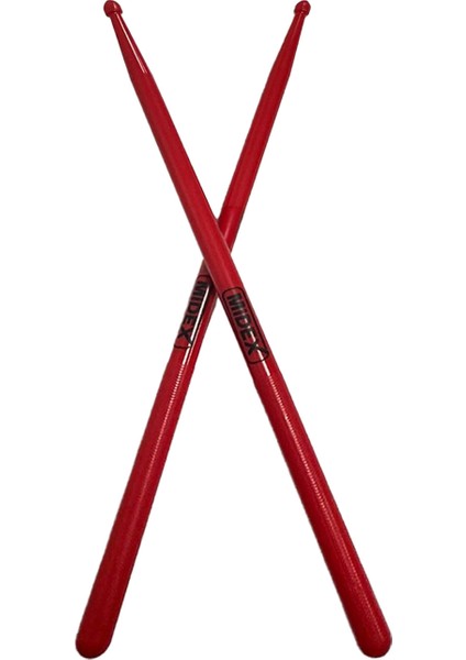 GFK-801RD 5A Bateri Baget Kırılmaz Polyemid Kırmızı Davul Bageti 5A Drumsticks