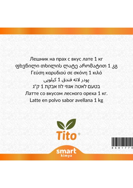 Toz Fındıklı Latte Aroması 1 kg fiyatları