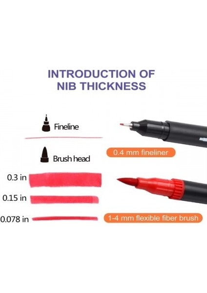 Dual Brush Pens (Çift Uçlu Fırça Kalem Seti)