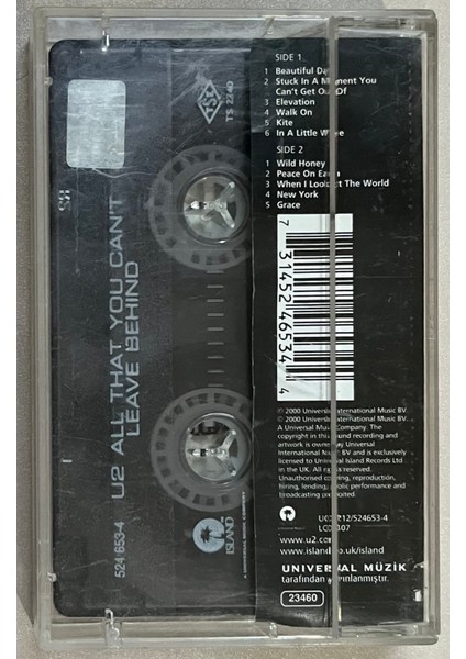 U2 All That You Can't Leave Behind Kaset