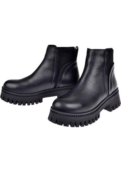 Yanı Lastikli Kısa Kadın Bot Mx-Zmb-06 Siyah fırsatları
