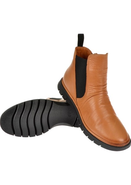 Deri Comfort Kadın Bot PLM-19110 Taba
