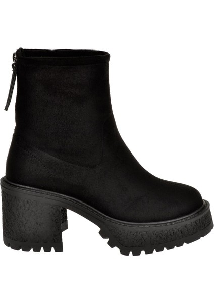 Sms Likralı Kalın Taban Kadın Bot SMS-6452 SİYAH SÜET fiyatları