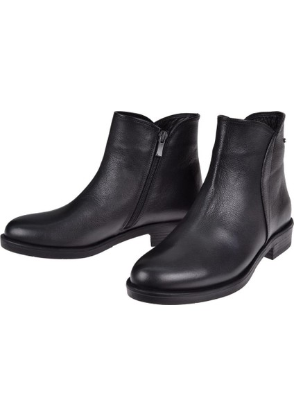 Deri Bilek Boyu Kadın Bot SK-22676 Siyah fırsatları