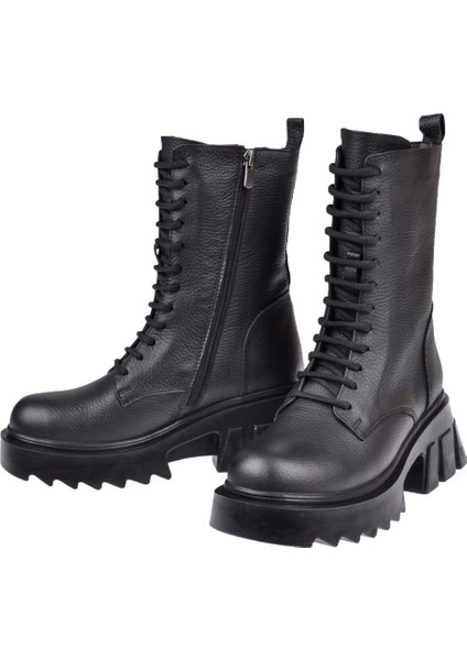 Hakiki Deri Kadın Bot PLM-34716 SİYAH fırsatları