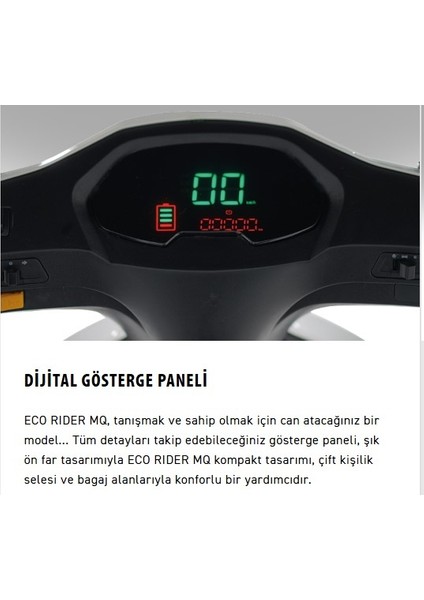 Ecorıder Mq Pro Elektrikli Moped Gri modelleri