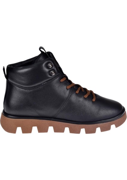 Deri Comfort Kadın Bot PLM-22816 Siyah