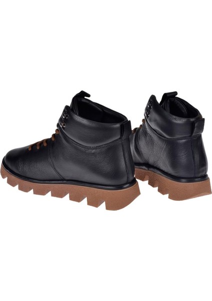 Deri Comfort Kadın Bot PLM-22816 Siyah