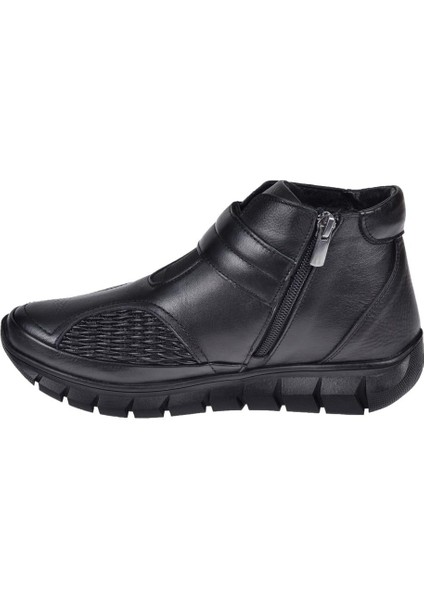 Hakiki Deri Comfort Kadın Bot VOY-9411 Siyah modelleri