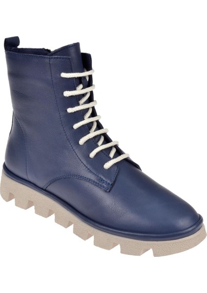 Deri Comfort Kadın Bot PLM-19102 Lacivert