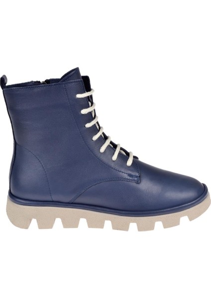Deri Comfort Kadın Bot PLM-19102 Lacivert