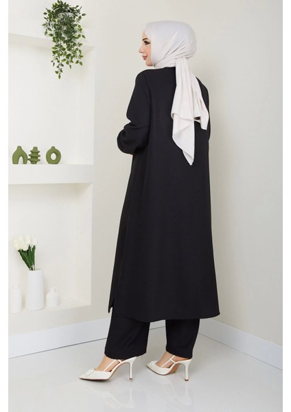 Kadın Büyük Beden Uzun Ikili Tesettür Tunik Takım indirimleri