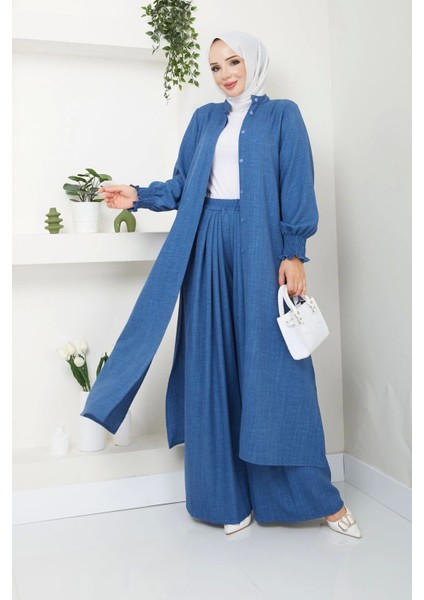 Kadın Uzun Ikili Tesettür Tunik Takım
