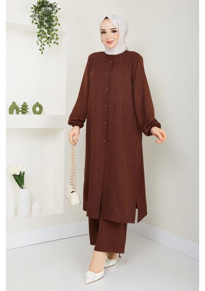 Kadın Büyük Beden Uzun Ikili Tesettür Tunik Takım modelleri