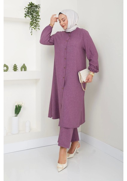 Kadın Büyük Beden Uzun Ikili Tesettür Tunik Takım modelleri