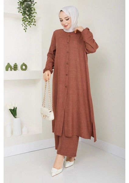 Uzun Ikili Tesettür Tunik Takım fiyatları