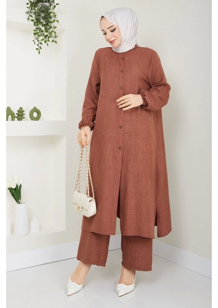 Uzun Ikili Tesettür Tunik Takım fırsatları