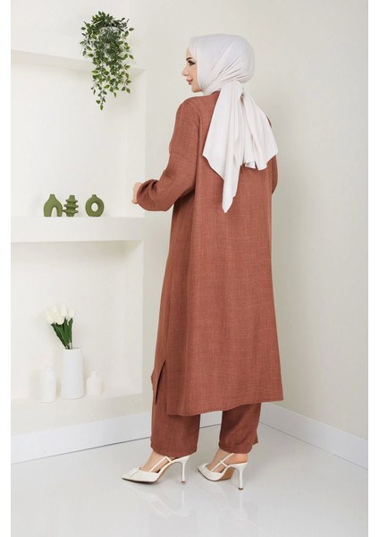 Uzun Ikili Tesettür Tunik Takım indirimleri