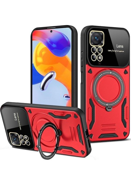 Xiaomi Redmi Note 12 Pro 4g Ile Uyumlu Kılıf Joy Lens Standlı Kapak