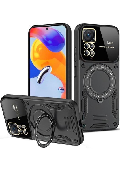Xiaomi Redmi Note 12 Pro 4g Ile Uyumlu Kılıf Joy Lens Standlı Kapak