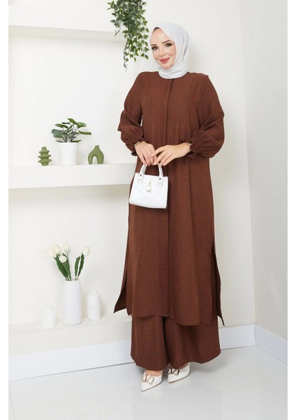 Kadın Uzun Ikili Tesettür Tunik Takım modelleri