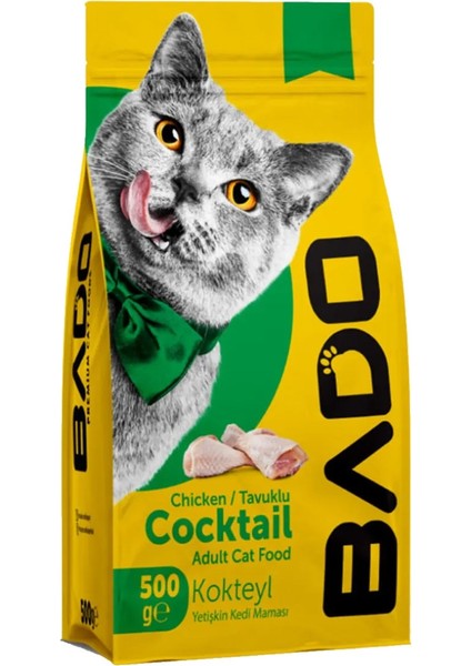 Kedi Maması Kokteyl Yetişkin Kuru 500 gr x 3 Adet