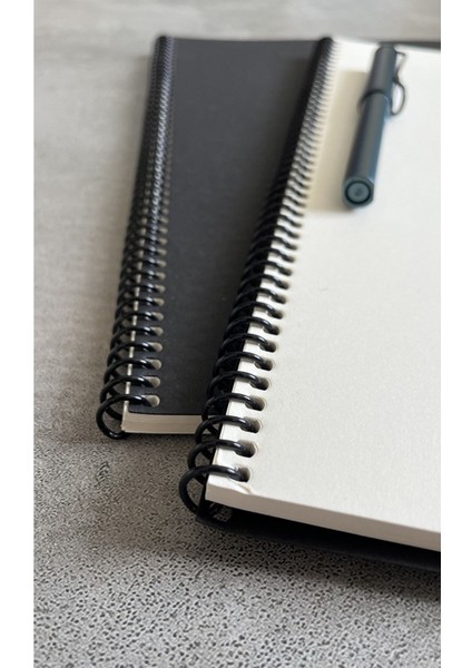 A4 Kareli Spiralli Defter (Siyah Kapak)
