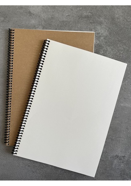 A4 Çizgisiz Spiralli Defter (Kahverengi Kapak)