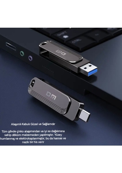 128Gb. Type-C ve Usb 3.2 Type-C Girişli Tüm Cihazlara iphone 15/16 Serisine Uyumlu Yüksek Hızlı Çift Girişli Otg